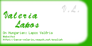 valeria lapos business card