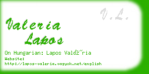 valeria lapos business card